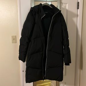 Lands End Puffer Jacket Medium Black